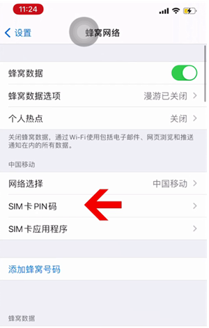 浑南苹果14维修网分享如何给iPhone14的SIM卡设置密码 