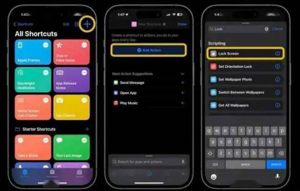 浑南苹果14锁屏维修店分享iPhone14升级iOS16.4后如何创建锁屏快捷方式 